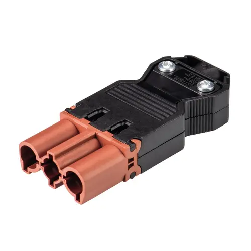 Wieland 92.932.3853.0 GST18i3 connector stekker male 3-polig 250V 20A IP40 halogeenvrij bruin