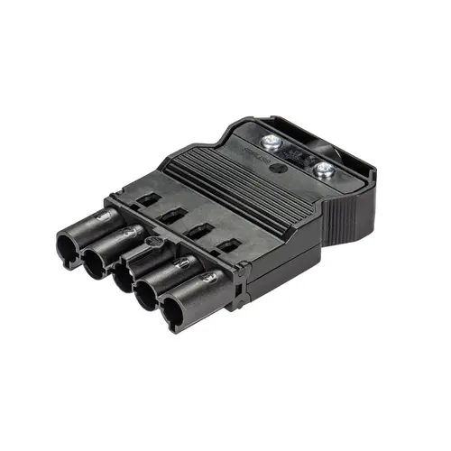 Wieland 92.754.4053.1 GST18i5 connector stekker male 5-polig 250V 20A IP20 halogeenvrij zwart