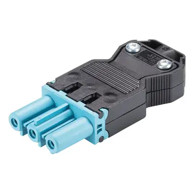 Wieland 92.931.3753.0 GST18i3 connector contrastekker female 3-polig 250V 20A IP40 halogeenvrij pastelblauw