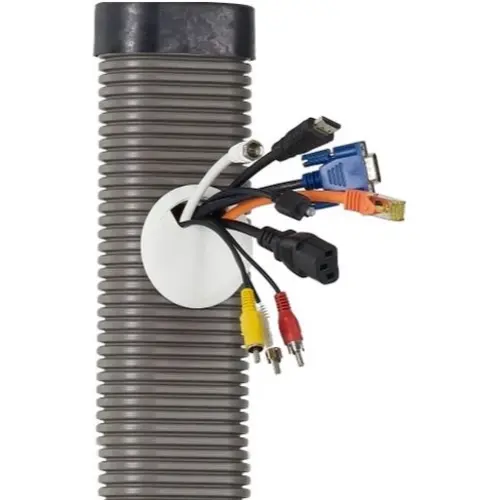 Frankische 294 10 092 multimediabuis set 92x50mm met 2 kabeldoorvoeren en 2 einddoppen 1,5 m grijs