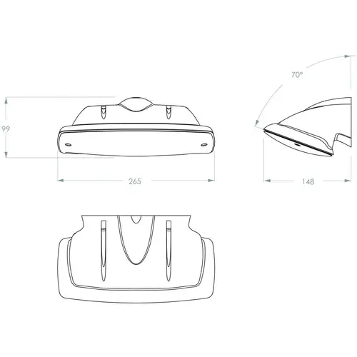 HBI 2L0500WSB opbouw wandarmatuur met lichtsensor LED 5W 4000K IP65 zwart