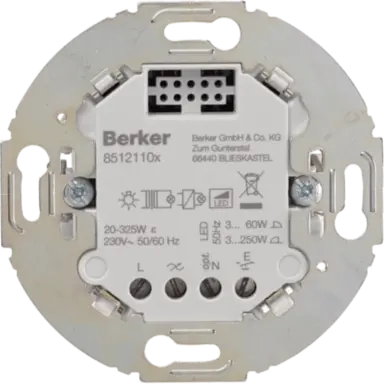 Berker 85121101 elektronische schakelaar rond 1-voudig 2-draads