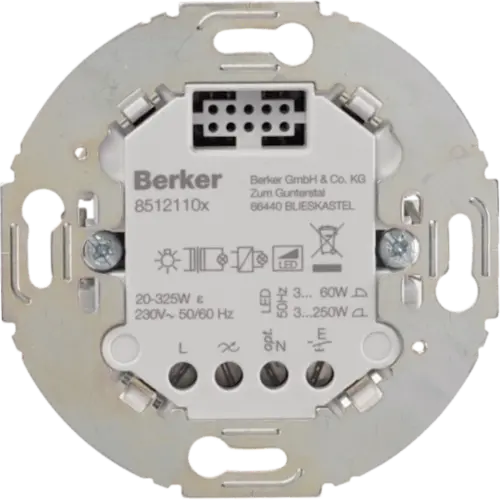 Berker 85121101 elektronische schakelaar rond 1-voudig 2-draads