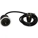 Bachmann 926.001 Pix rond inbouwstopcontact RA met 2 m kabel en RA stekker zwart/wit/RVS-look