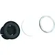 Bachmann 926.001 Pix rond inbouwstopcontact RA met 2 m kabel en RA stekker zwart/wit/RVS-look