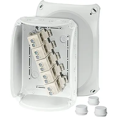 Hensel DK 1616 G kabeldoos met schroefklemmen 155x210x92mm 5-polig IP66 grijs
