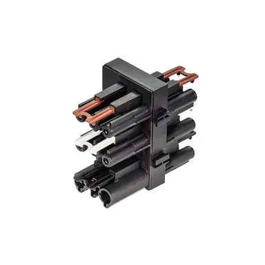 Wieland 92.030.0253.1 GST18i3 verdeler 1 naar 5 20A 3-polig zwart