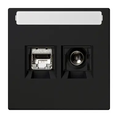 JUNG MMD LS 4521 SWM Smart-TV-aansluitdoos LS990 grafietzwart mat