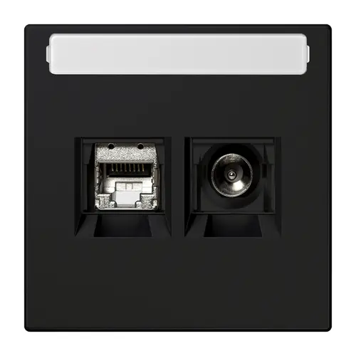 JUNG MMD LS 4521 SWM Smart-TV-aansluitdoos LS990 grafietzwart mat