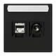 JUNG MMD LS 4521 SWM Smart-TV-aansluitdoos LS990 grafietzwart mat