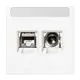 JUNG MMD LS 4521 WWM Smart-TV-aansluitdoos LS990 sneeuwwit mat