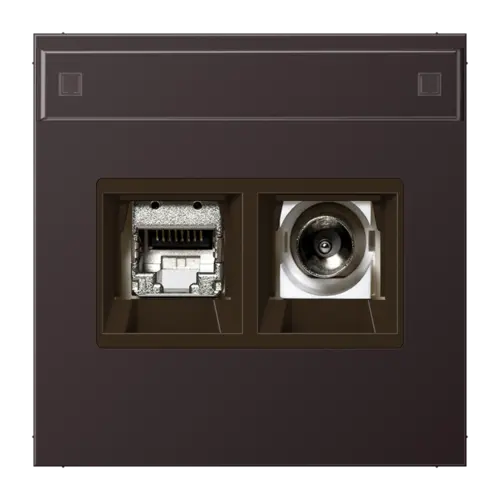 JUNG MMD AL 4521 D Smart-TV-aansluitdoos LS990 dark gelakt aluminium