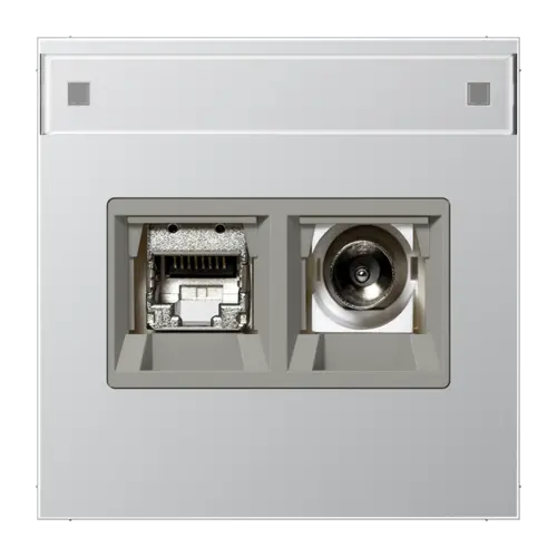 JUNG MMD AL 4521 Smart-TV-aansluitdoos LS990 aluminium