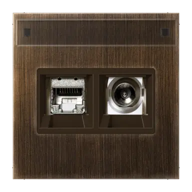 JUNG MMD ME 4521 AT Smart-TV-aansluitdoos LS990 messing antiek