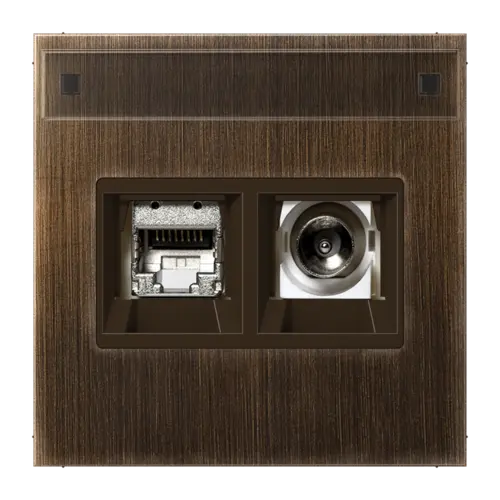 JUNG MMD ME 4521 AT Smart-TV-aansluitdoos LS990 messing antiek