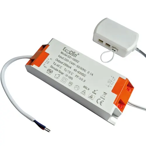 EcoDim ED-10052 dimbare LED-driver voor 5-6 meubelspots 13-18W