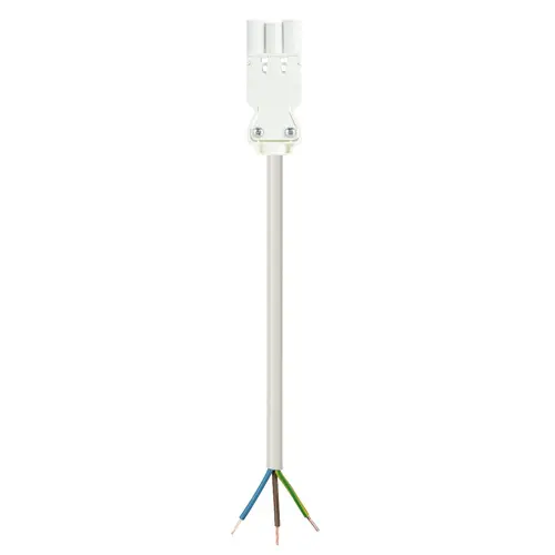 Wieland 92.232.2064.2 GST18I3 aansluitsnoer halogeenvrij male 2 meter 3-polig 1,5mm² 16A wit