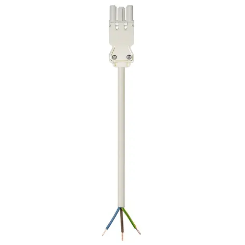Wieland 92.232.1063.2 GST18I3 aansluitsnoer halogeenvrij female 1 meter 3-polig 1,5mm² 16A wit