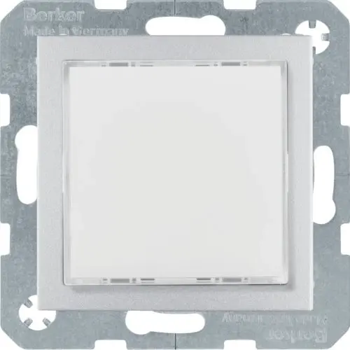 Berker 29531404 lichtsignaaleenheid 230V witte LED S1/B3/B7 aluminium mat