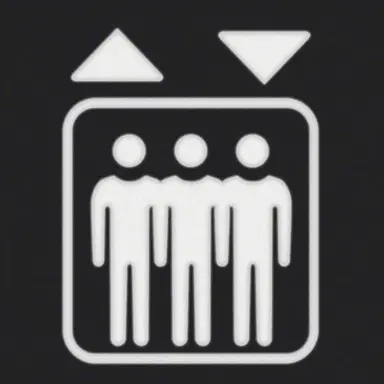 Berker 19058005 folie vierkant met symbool lift