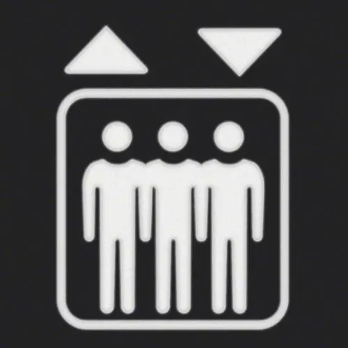 Berker 19058005 folie vierkant met symbool lift