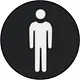 Berker 19058006 folie rond met symbool man