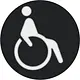 Berker 19058008 folie rond met symbool rolstoel