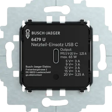Busch-Jaeger 6479 U USB-netvoeding USB-C 65W