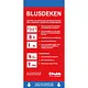 Chubb 809-144212 blusdeken 120x120cm in rode wandhouder