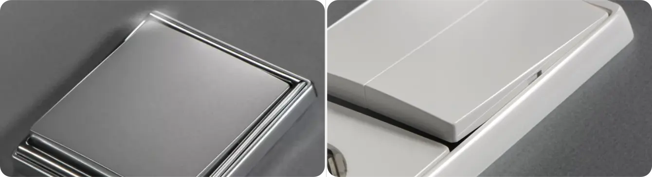 PEHA Dialog close-up van materiaal