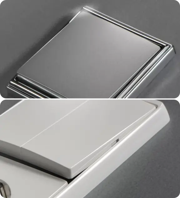 PEHA Dialog close-up van materiaal