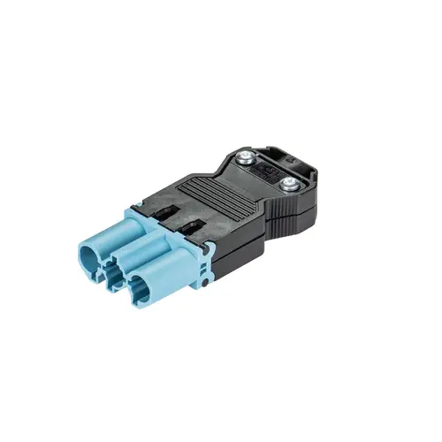 Wieland 92.932.3753.0 GST18i3 connector stekker male 3-polig 250V 20A IP40 schroefbevestiging pastelblauw -set van 50 stuks