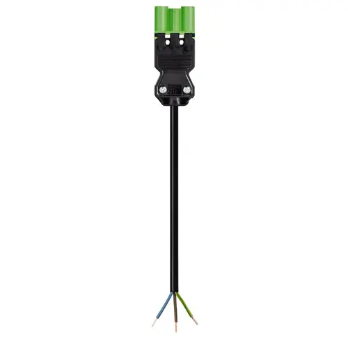Wieland 92.297.3064.7 GST18I3 aansluitsnoer halogeenvrij male 3 meter 3-polig 1,5mm² 16A groen