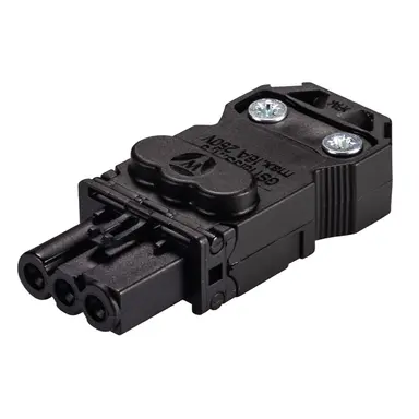 Wieland 91.931.3053.1 GST15i3 connector halogeenvrij female 3-polig 1,5mm² 16A 250V schroefklem zwart