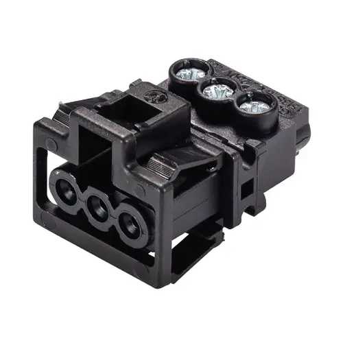 Wieland 91.931.9053.1 GST15i3 connector halogeenvrij female 3-polig 2,5mm² 16A 250V schroefklem zwart