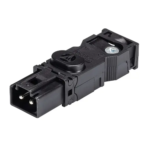 Wieland 91.922.3053.1 GST15i2 connector halogeenvrij male 2-polig 1,5mm² 16A 250V schroefklem zwart