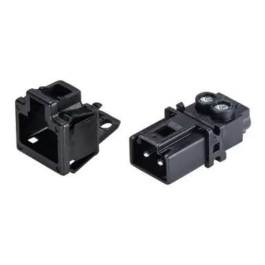 Wieland 91.922.9053.1 GST15i2 connector halogeenvrij male 2-polig 2,5mm² 16A 250V schroefklem zwart