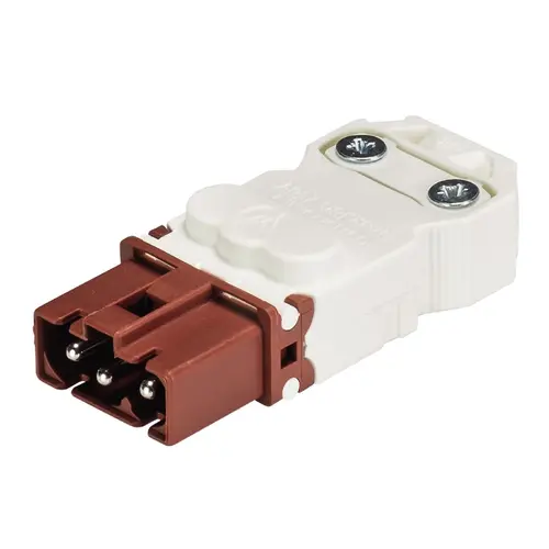 Wieland 91.932.3853.0 GST15i3 connector halogeenvrij male 3-polig 1,5mm² 16A 250V schroefklem bruin