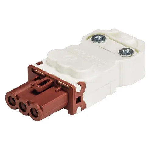 Wieland 91.931.3853.0 GST15i3 connector halogeenvrij female 3-polig 1,5mm² 16A 250V schroefklem bruin