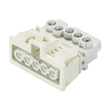 Wieland 91.951.9053.0 GST15i5 connector halogeenvrij female 5-polig 2,5mm² 16A 400V schroefklem wit