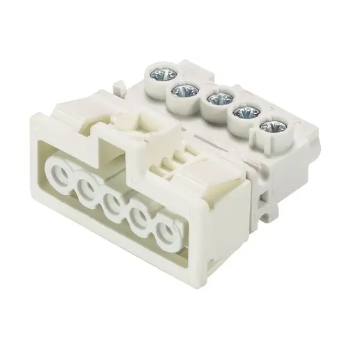 Wieland 91.951.9053.0 GST15i5 connector halogeenvrij female 5-polig 2,5mm² 16A 400V schroefklem wit