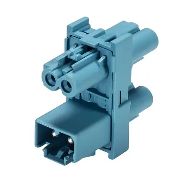 Wieland 91.020.5053.0 GST15i2 verdeelblok 1-naar-3 halogeenvrij 2-polig 6A 250V pastelblauw
