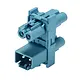 Wieland 91.020.5053.0 GST15i2 verdeelblok 1-naar-3 halogeenvrij 2-polig 6A 250V pastelblauw