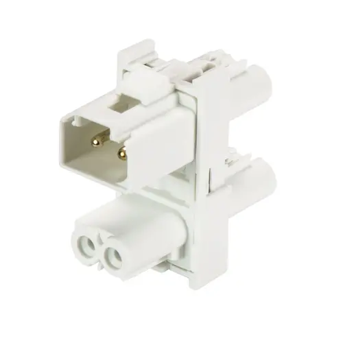 Wieland 91.020.4953.0 GST15i2 verdeelblok 1-naar-3 halogeenvrij 2-polig 16A 250V wit