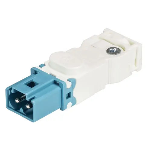 Wieland 91.922.2453.0 GST15i2 connector halogeenvrij male 2-polig 1,5mm² 6A 250V schroefklem pastelblauw