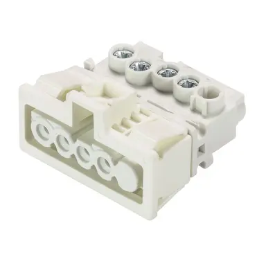Wieland 91.941.9053.0 GST15i4 connector halogeenvrij female 4-polig 2,5mm² 16A 400V schroefklem wit