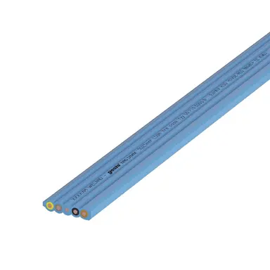 Wieland 00.712.0303.6 NRG vlakke DIMM voedingskabel 5-polig 2,5mm² 20A 250/400V pastelblauw per meter