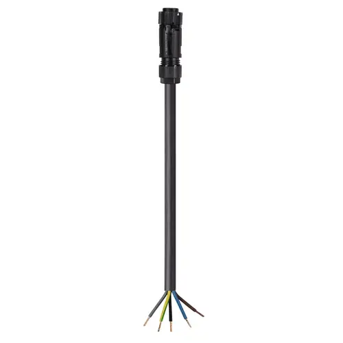 Wieland 46.452.3003.1 RST16i5 aansluitkabel Contrastekker female naar vrij kabeluiteinde 5-polig 3 meter 1,5 mm² 16A 250V zwart