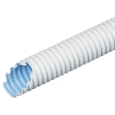 Frankische FBY-EL-F 20 WS flexibele buis 20 mm met low-friction binnenlaag PE brandvertragend wit rol 100 meter