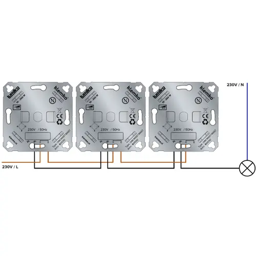 Klemko DIM-MAST-MAST Lumiko Master-Master LED dimmer fase-afsnijding 10-250W